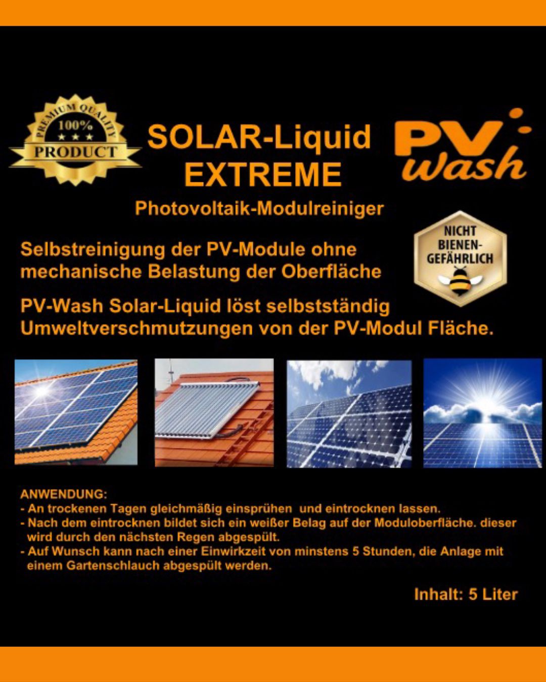 PV-Wash Solar-Liquid Photovoltaik Modul Reiniger